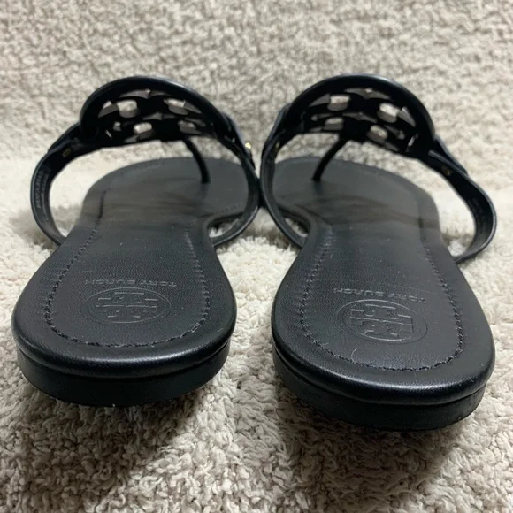 Tory Burch Black Leather Sandals - Picture 6 of 10